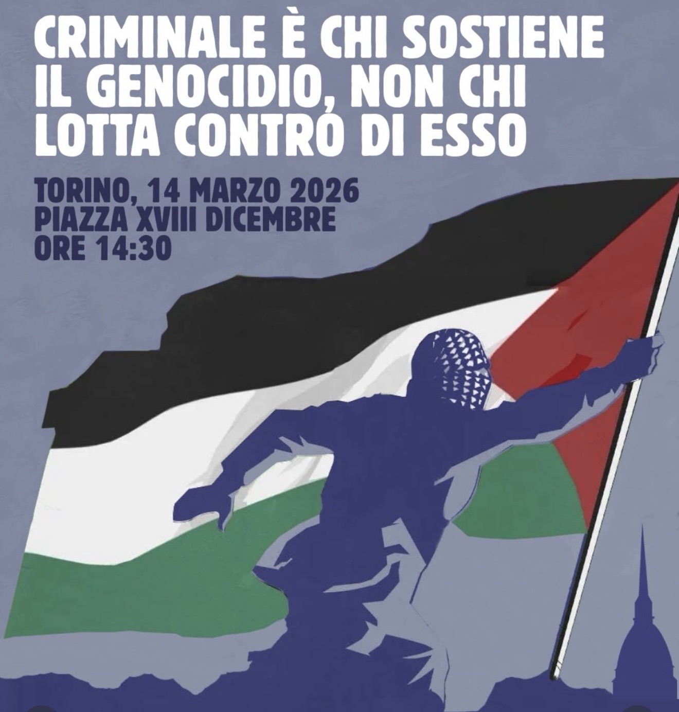 Torino, sabato 14 marzo: nuova mobilitazione pro-Gaza. Allerta per la sicurezza nel centro cittadino